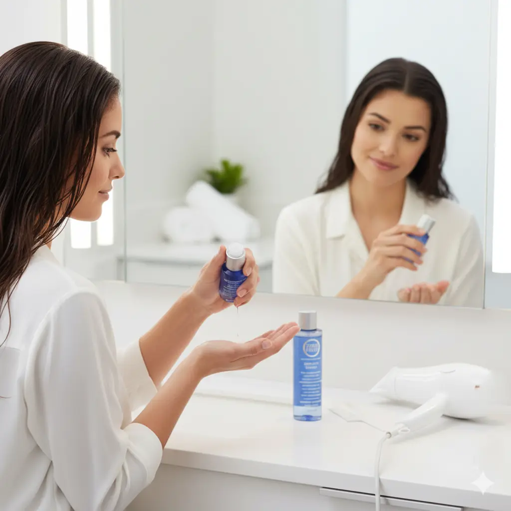 How to apply Zero Frizz Hair Serum for smooth hair